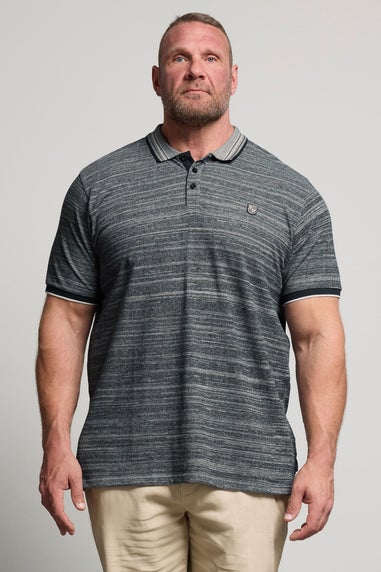 BadRhino Navy Blue Jacquard Polo Shirt