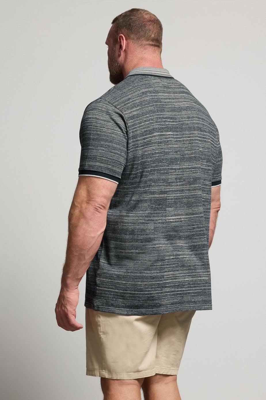 BadRhino Navy Blue Jacquard Polo Shirt