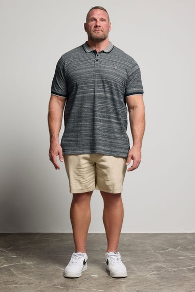 BadRhino Navy Blue Jacquard Polo Shirt