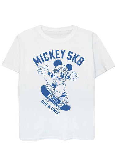 Disney Mickey Mouse Sk8 Kids White Graphic T-Shirt (3-13 Years)