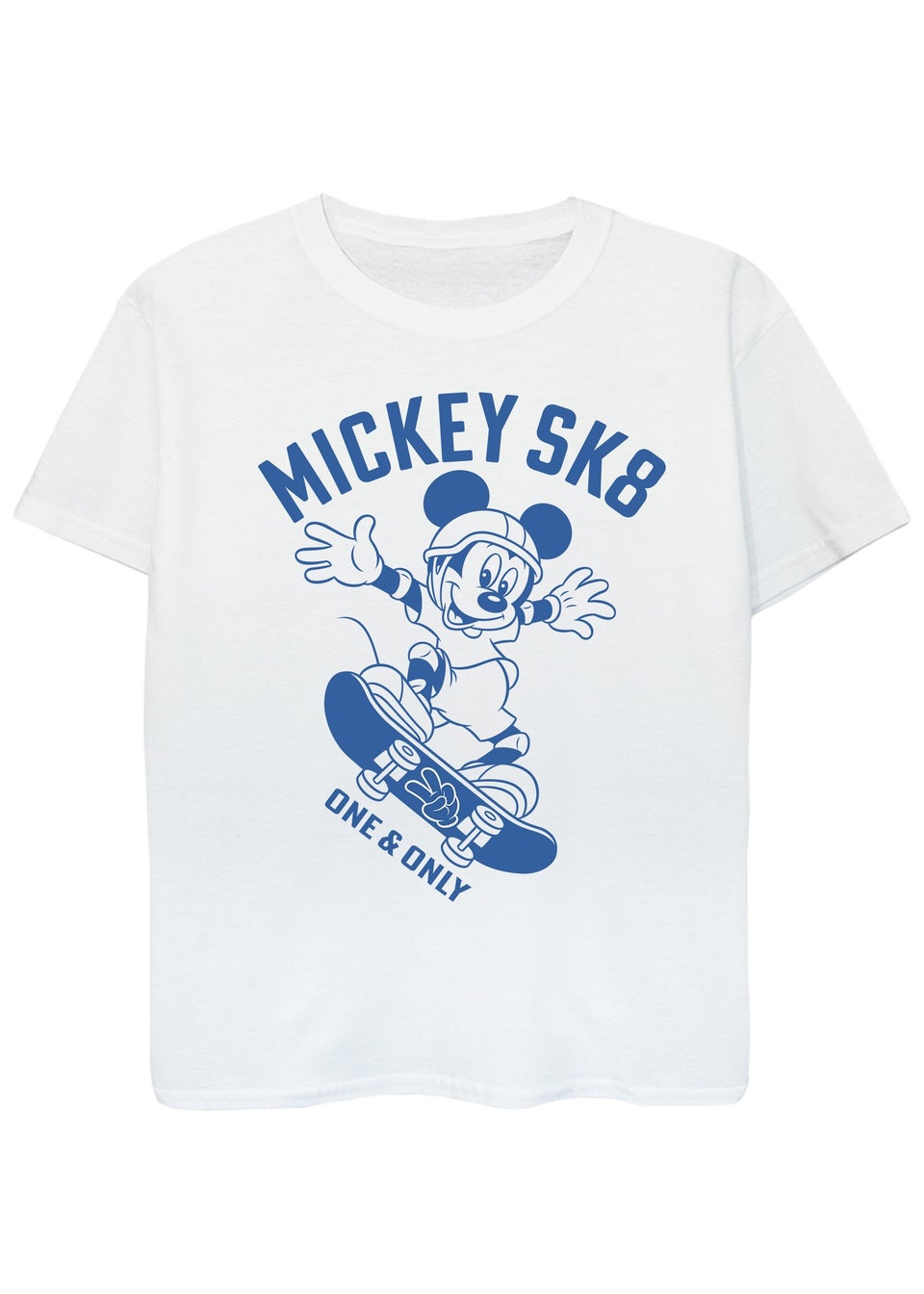 Disney Mickey Mouse Sk8 Kids White Graphic T-Shirt (3-13 Years)
