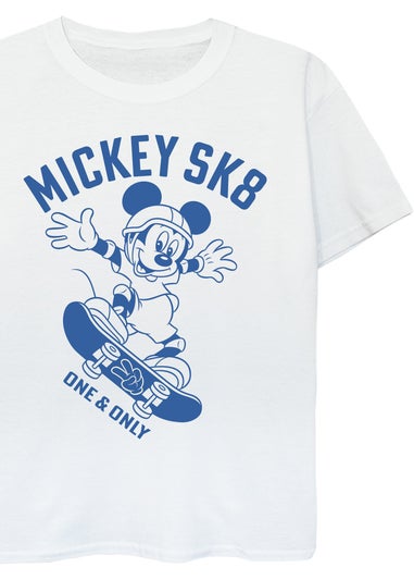 Disney Mickey Mouse Sk8 Kids White Graphic T-Shirt (3-13 Years)