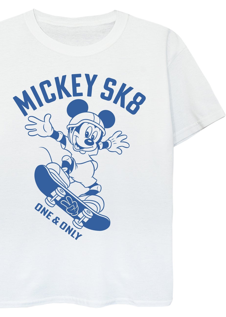 Disney Mickey Mouse Sk8 Kids White Graphic T-Shirt (3-13 Years)