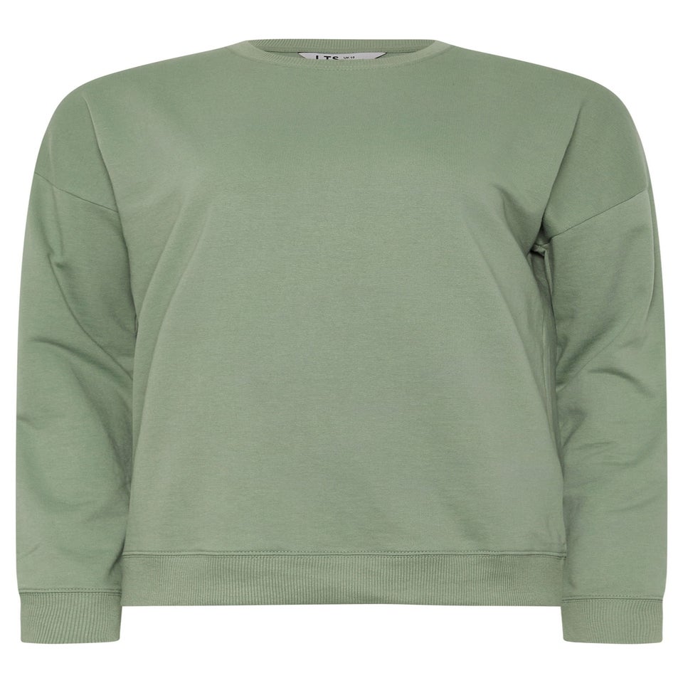 Long Tall Sally Sage Green Crew Neck Sweatshirt