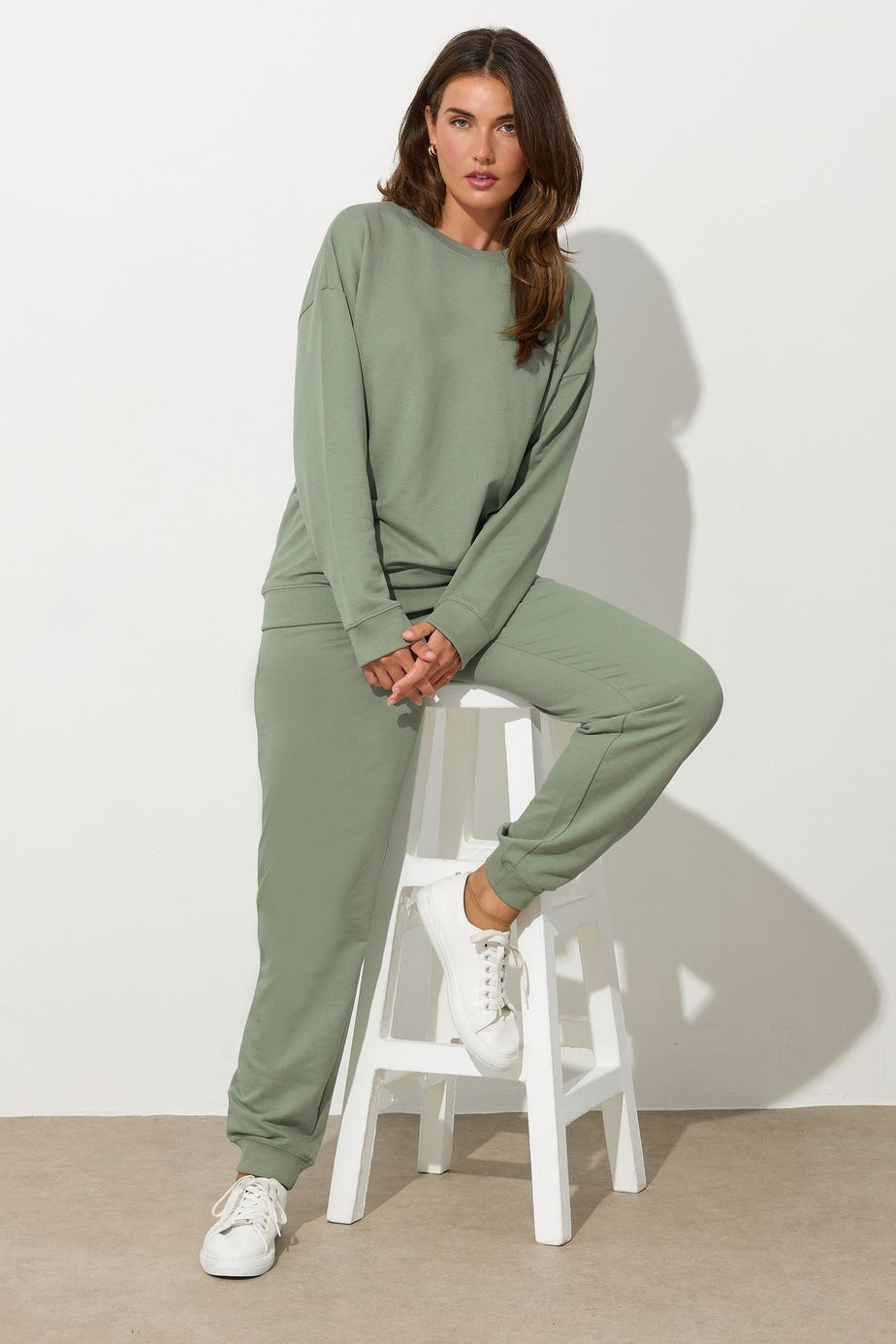 Long Tall Sally Sage Green Crew Neck Sweatshirt