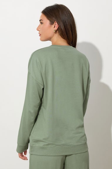 Long Tall Sally Sage Green Crew Neck Sweatshirt