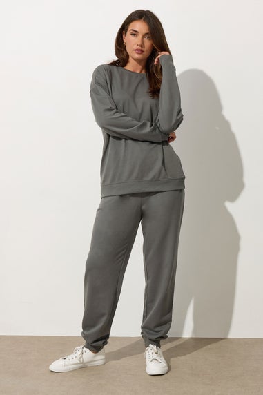 Long Tall Sally Charcoal Grey Crew Neck Sweatshirt