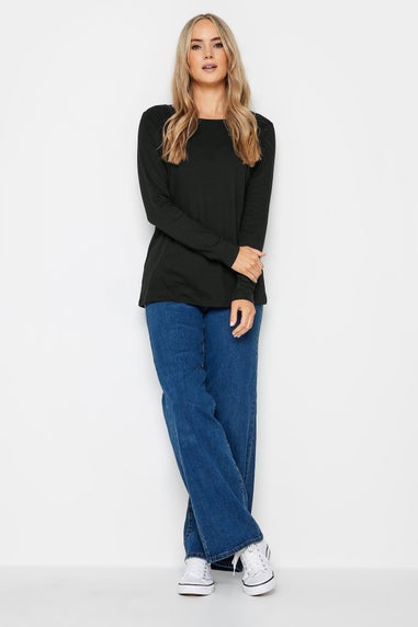 Long Tall Sally 2 Pack Black Stripe Print Long Sleeve T-Shirts