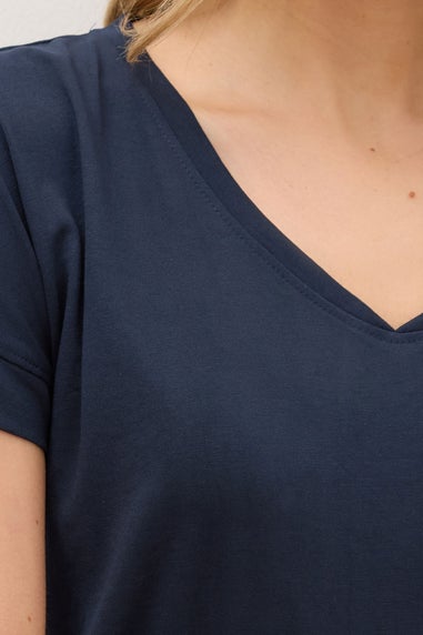 Long Tall Sally Premium Navy Blue V-Neck T-Shirt