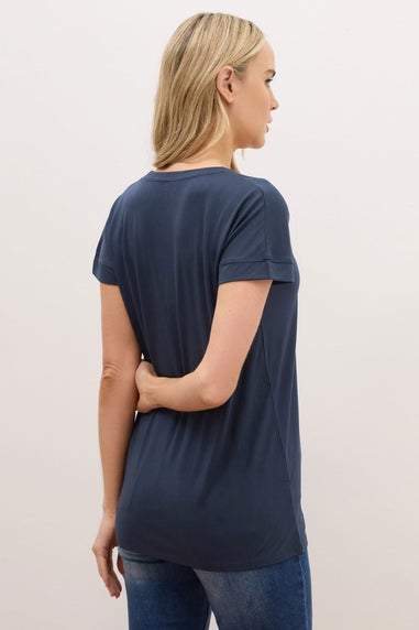 Long Tall Sally Premium Navy Blue V-Neck T-Shirt