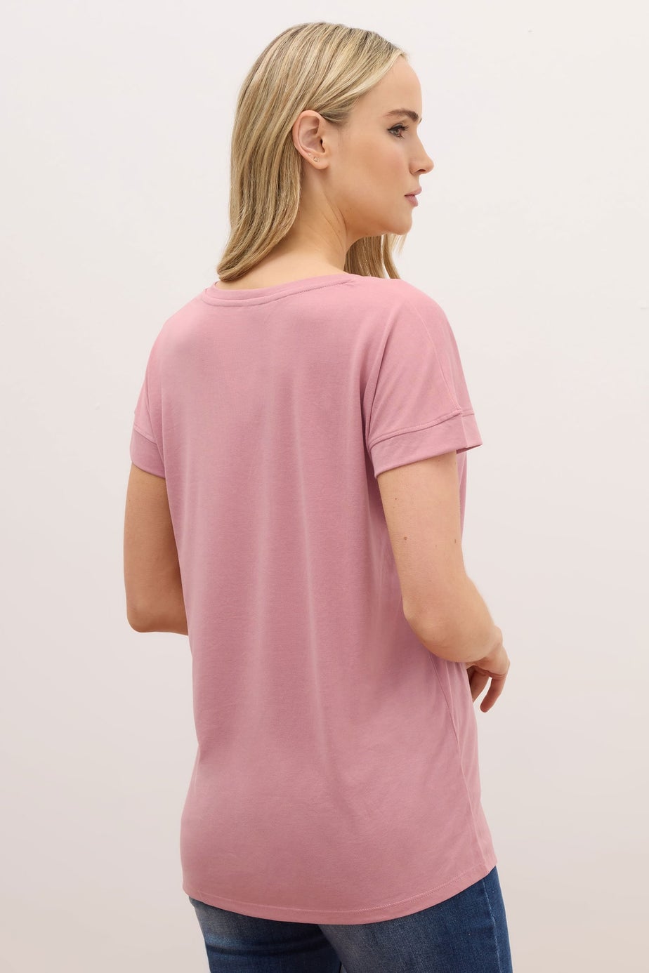 Long Tall Sally Premium Pink V-Neck T-Shirt