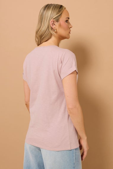 Long Tall Sally 2 Pack Pink & Green Floral Cotton Henley Tops