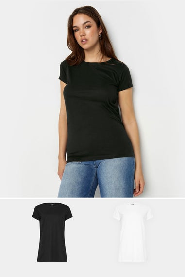 Long Tall Sally 2 Pack Black & White T-Shirts