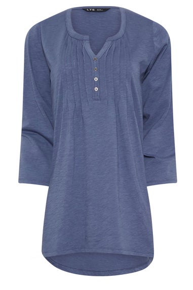 Long Tall Sally Blue Henley Top