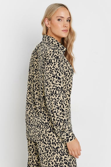 Long Tall Sally Natural Brown Leopard Print Shirt