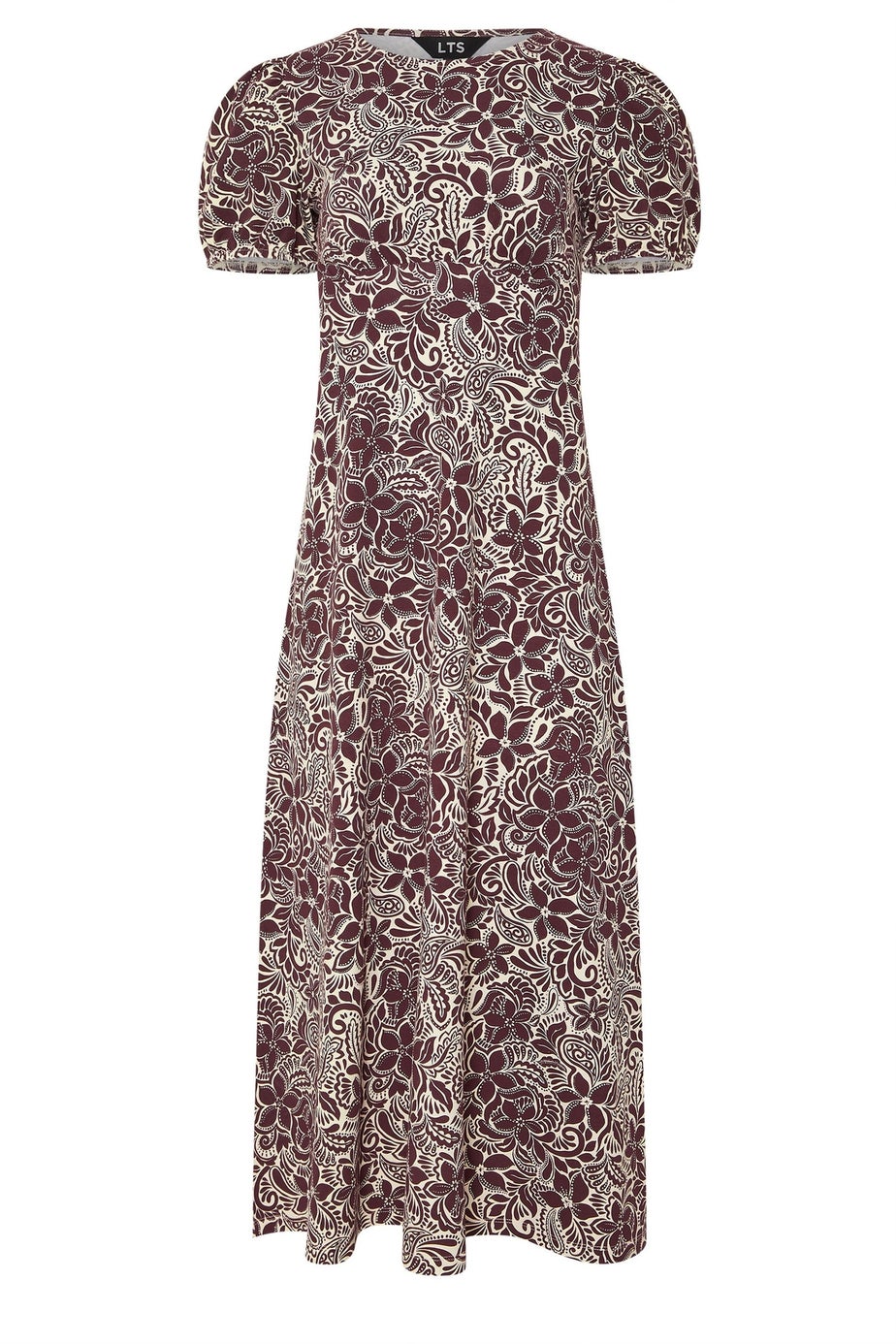 Long Tall Sally Purple Floral Puff Sleeve Midi Dress