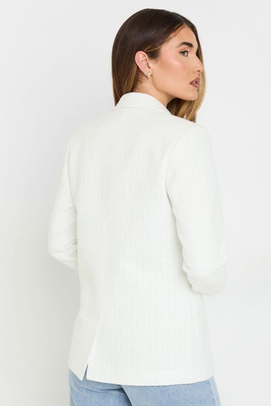 Long Tall Sally Ivory White Tailored Boucle Blazer