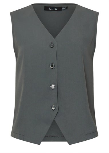 Long Tall Sally Grey Sleeveless Waistcoat Top