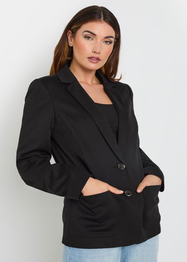 Long Tall Sally Black Tailored Button Blazer
