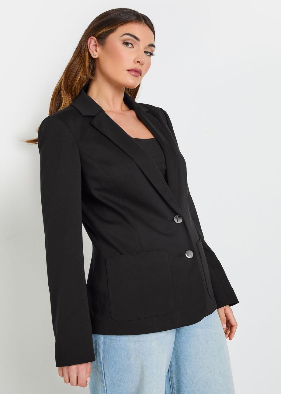 Long Tall Sally Black Tailored Button Blazer