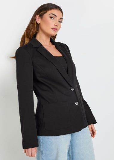 Long Tall Sally Black Tailored Button Blazer