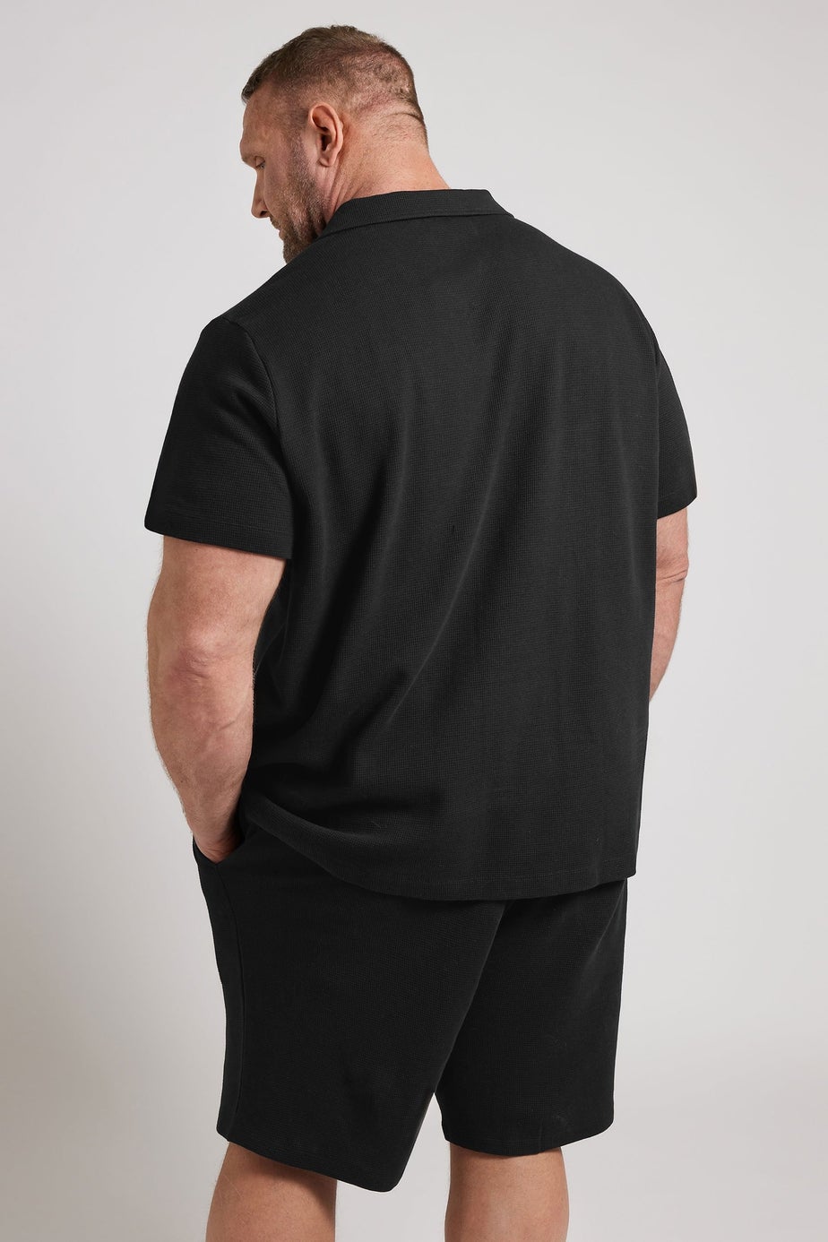 BadRhino Black Short Sleeve Textured Jersey Shirt