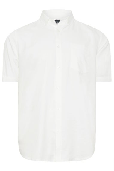 BadRhino Premium White Short Sleeve Oxford Cotton Shirt