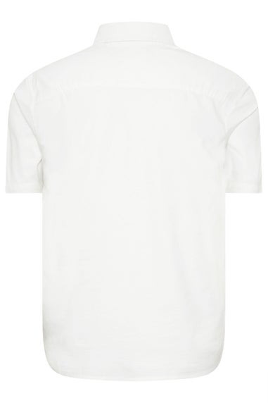 BadRhino Premium White Short Sleeve Oxford Cotton Shirt