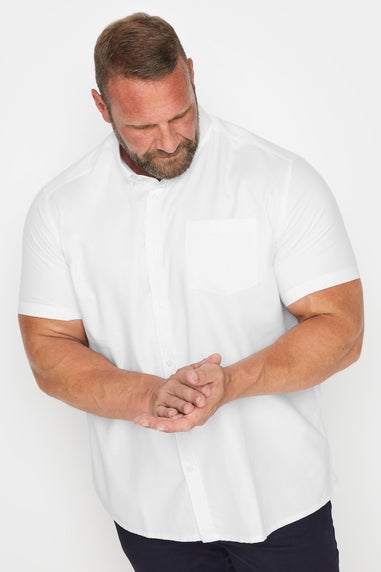 BadRhino Premium White Short Sleeve Oxford Cotton Shirt