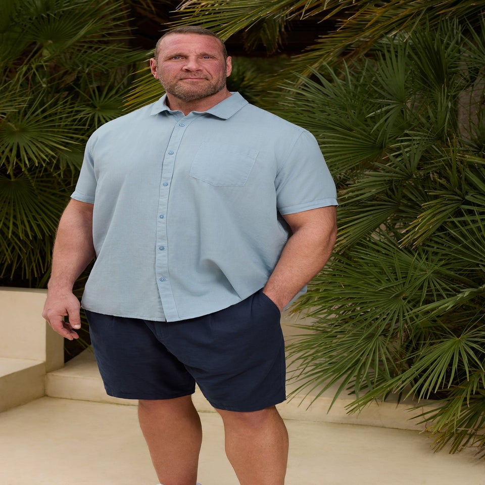 BadRhino Dusky Blue Linen Shirt