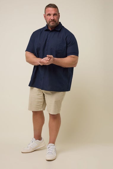 BadRhino Navy Blue Linen Shirt
