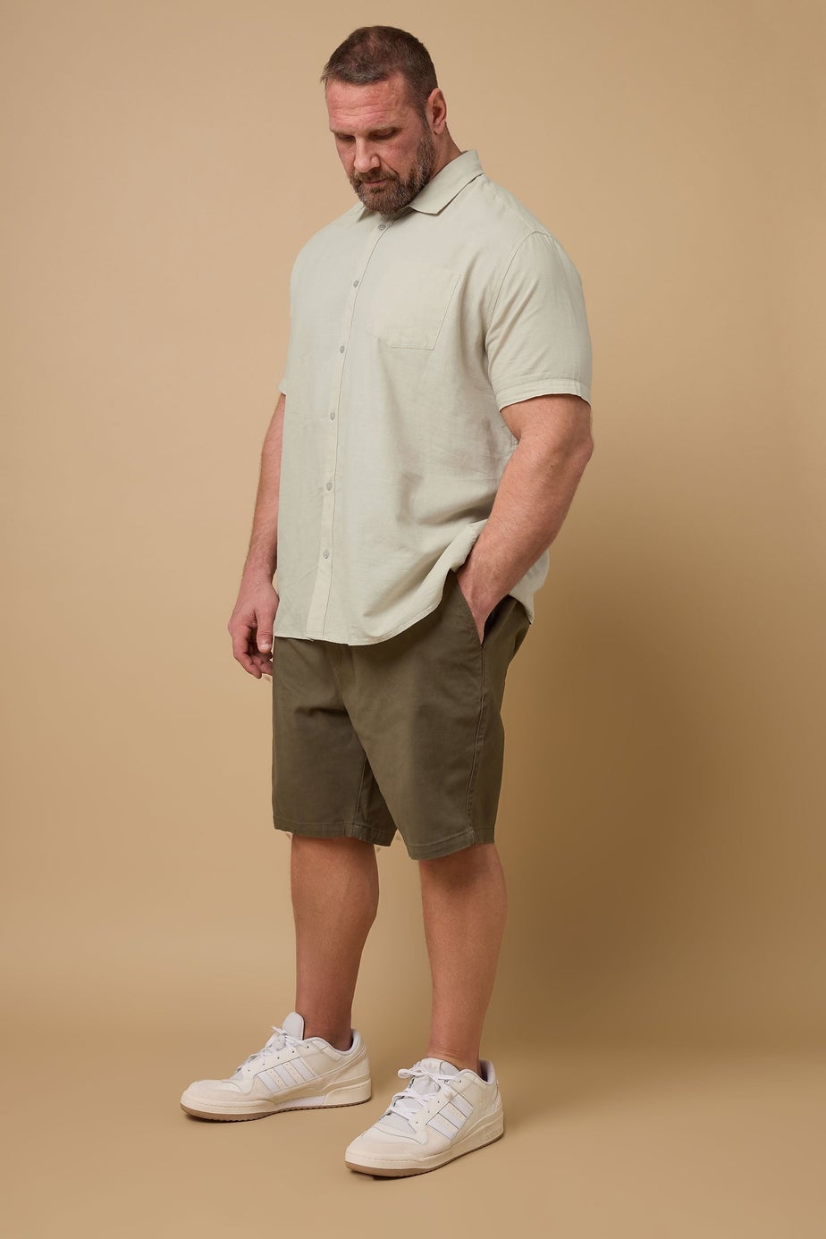 BadRhino Stone Brown Linen Shirt