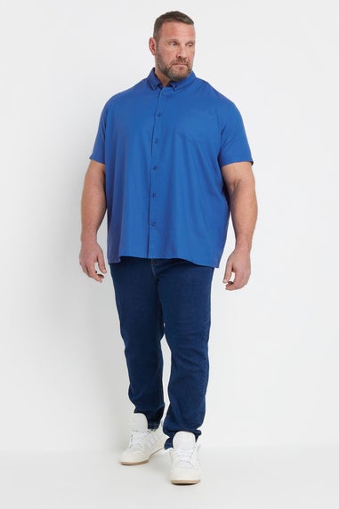 BadRhino Dark Blue Short Sleeve Oxford Shirt
