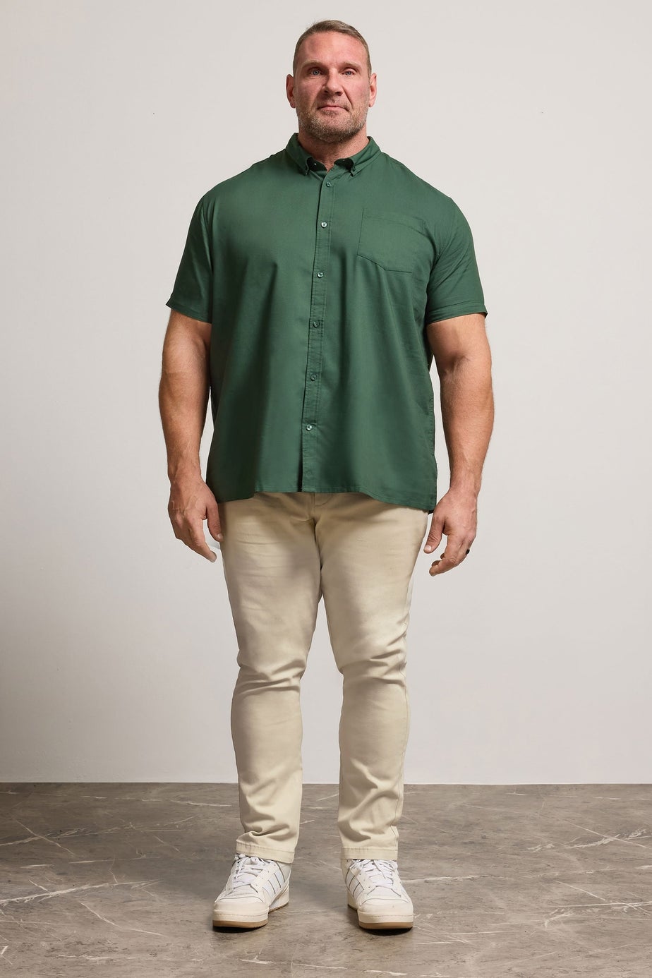 BadRhino Dark Green Short Sleeve Oxford Shirt
