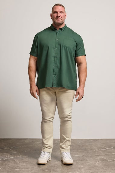 BadRhino Dark Green Short Sleeve Oxford Shirt