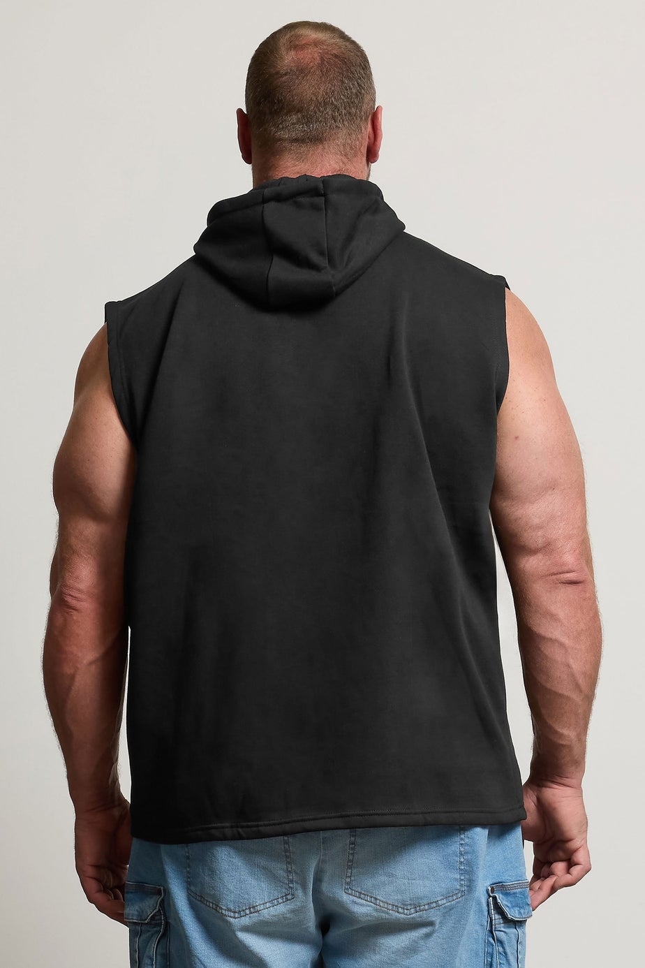 BadRhino Black Sleeveless Hoodie