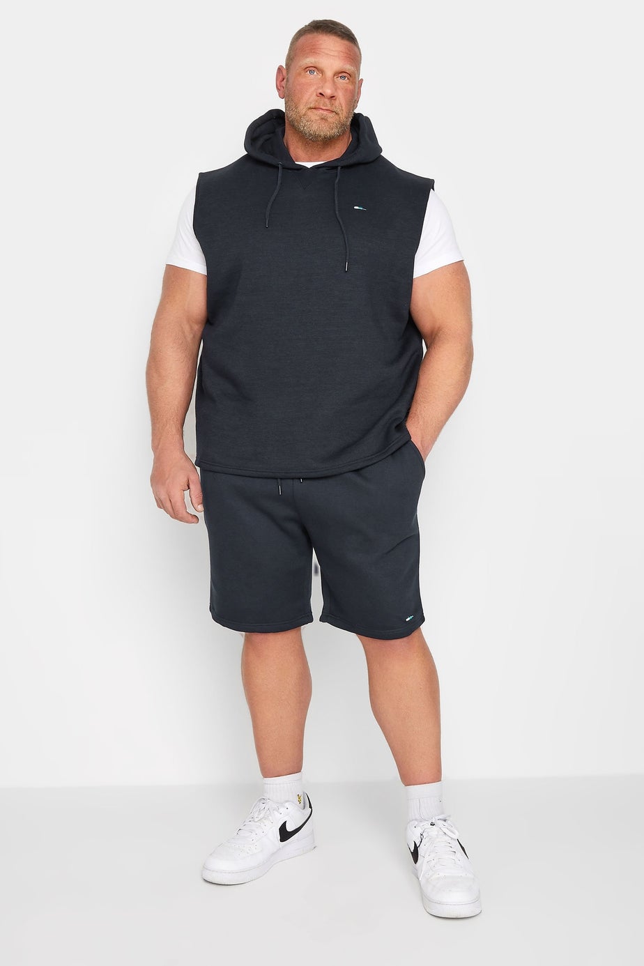 BadRhino Navy Blue Sleeveless Hoodie