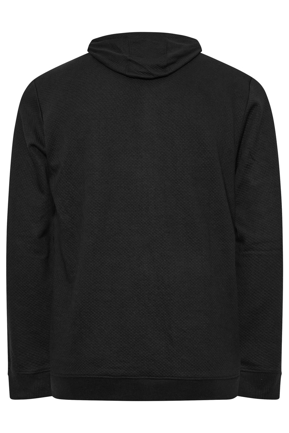 BadRhino Black Zip Through Diamond Quilted Hoodie