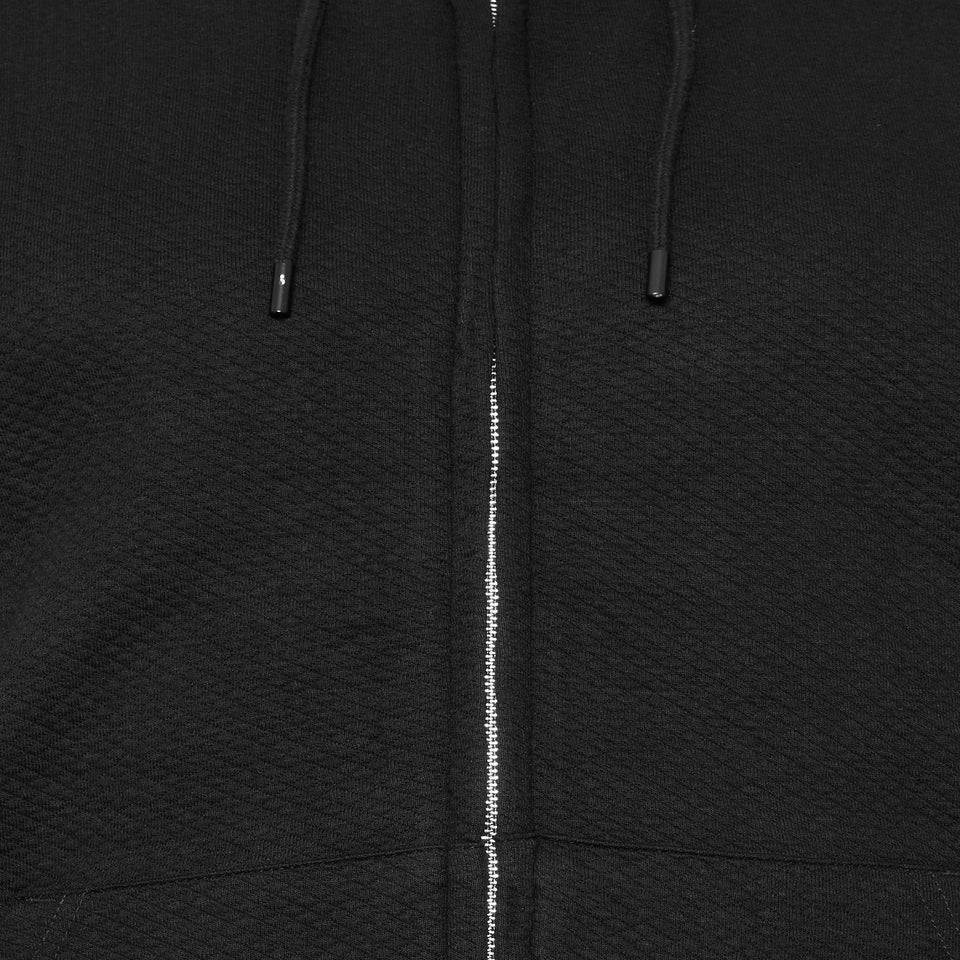 BadRhino Black Zip Through Diamond Quilted Hoodie