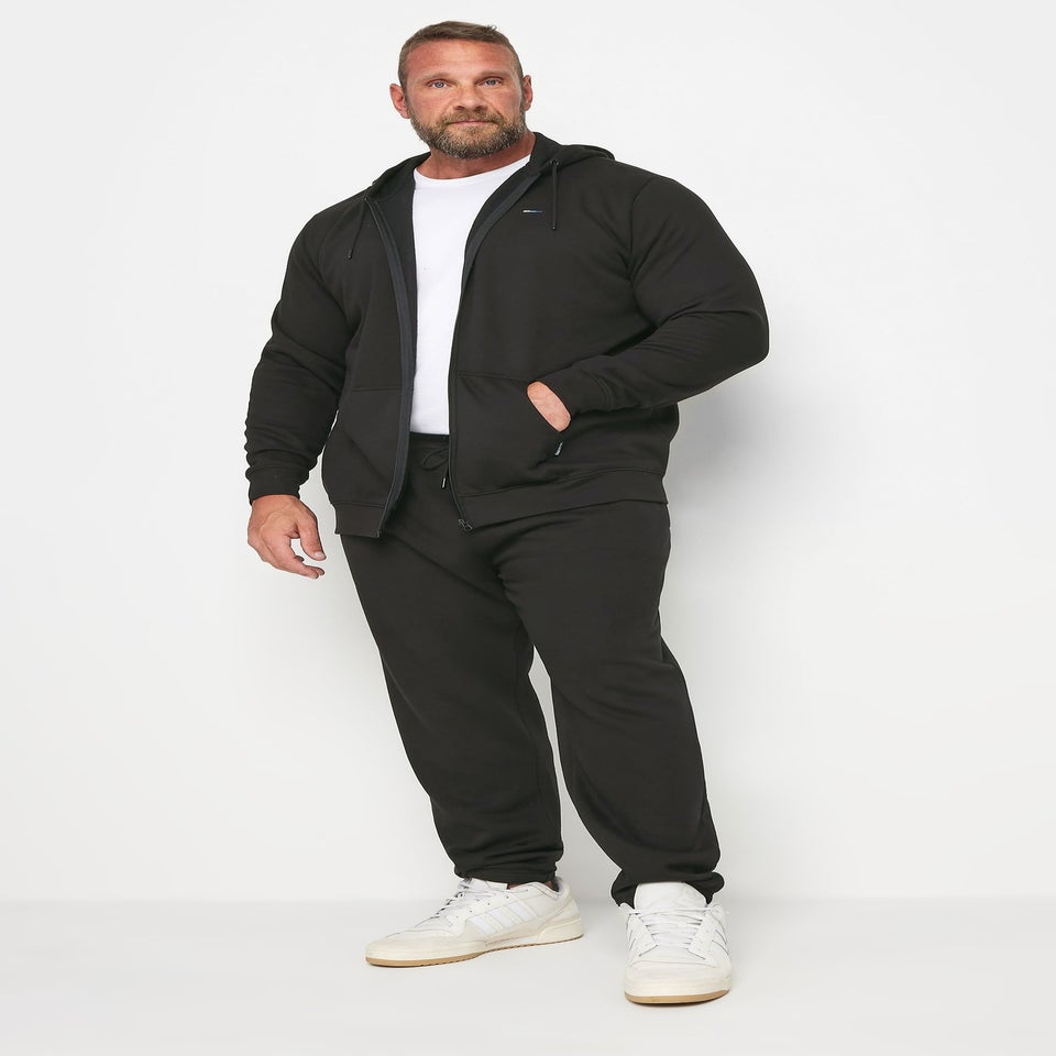 BadRhino Black Essential Zip Through Hoodie