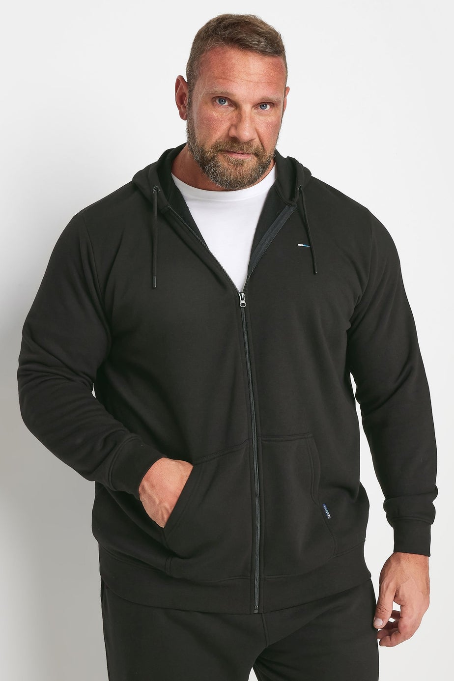 BadRhino Black Essential Zip Through Hoodie