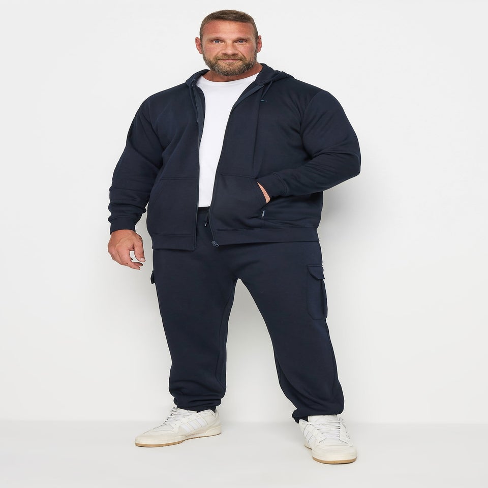 BadRhino Navy Blue Zip Through Hoodie