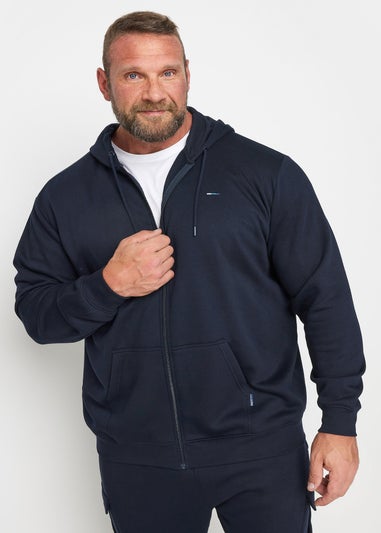 BadRhino Navy Blue Zip Through Hoodie