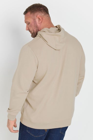 BadRhino Natural Brown Diamond Quilted Zip Through Hoodie