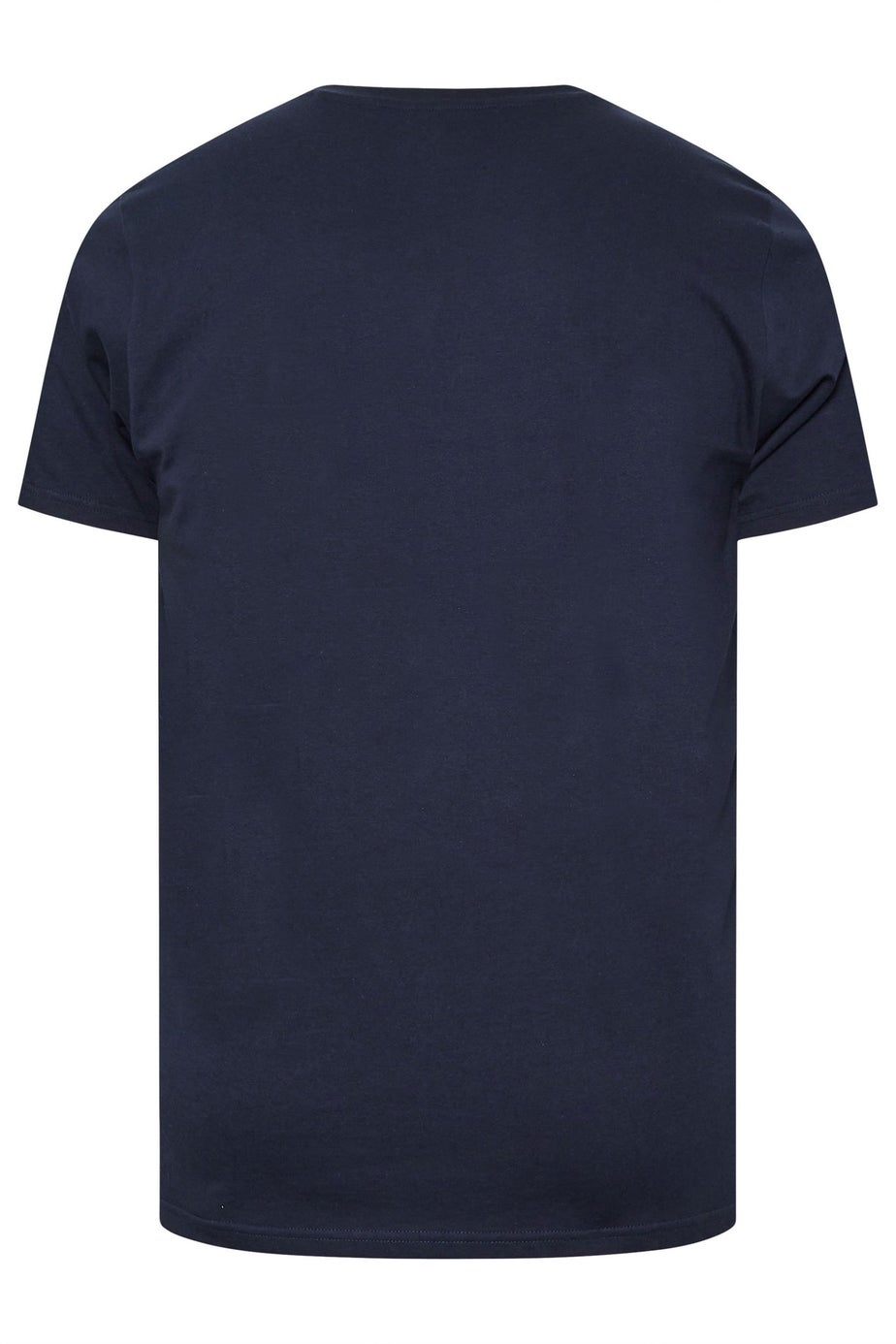 Badrhino Navy Blue Travelling Solo Print T-Shirt