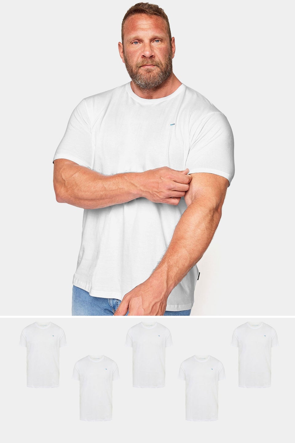 BadRhino 5 Pack White Core T-Shirts