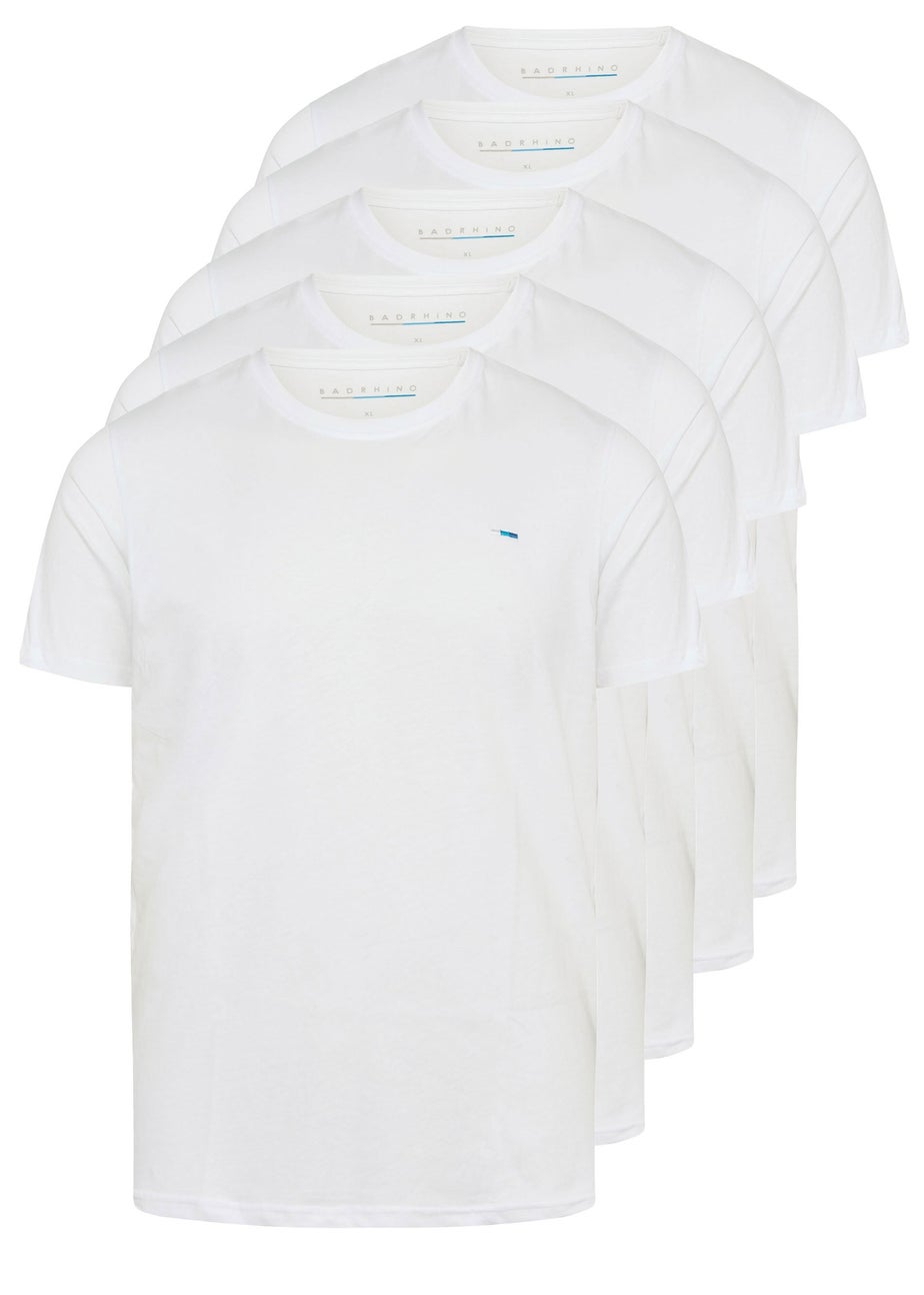 BadRhino 5 Pack White Core T-Shirts