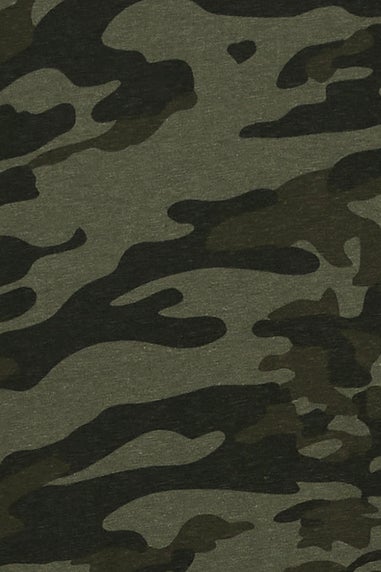 BadRhino Green Camo Print Crew Neck T-Shirt