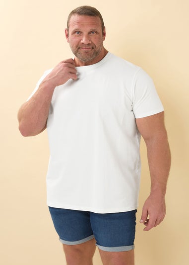 BadRhino White Textured T-Shirt