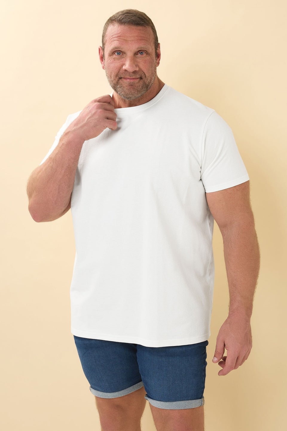BadRhino White Textured T-Shirt